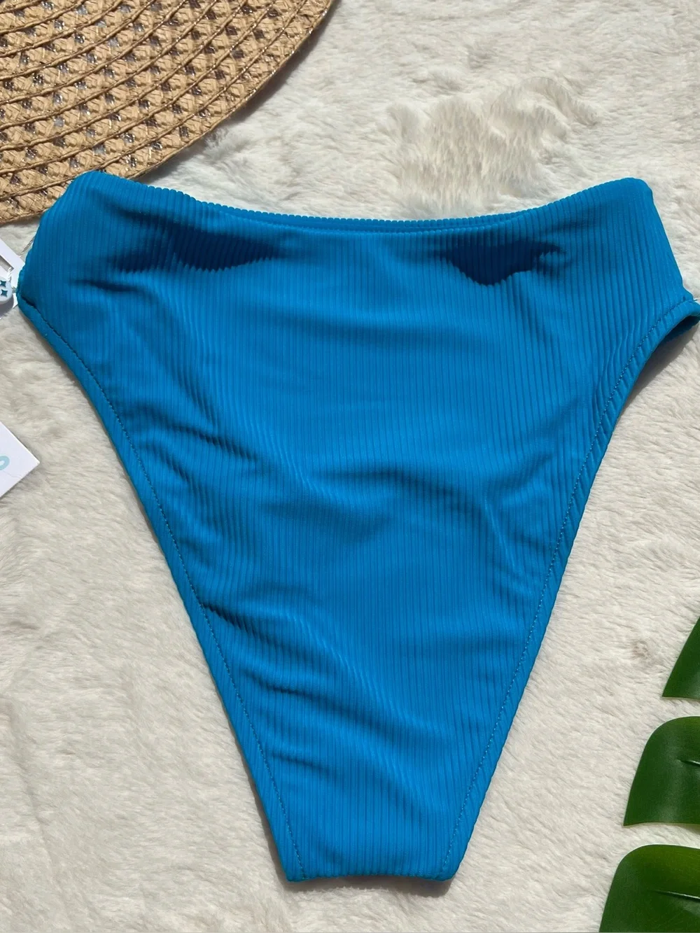 Frankie’s Bikinis Jenna Ribbed High Waisted Bottom